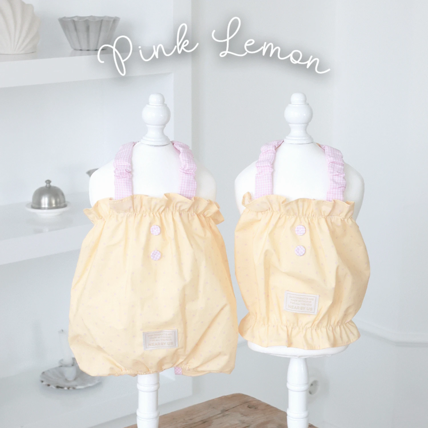 cookie crop top & romper (pink lemon)