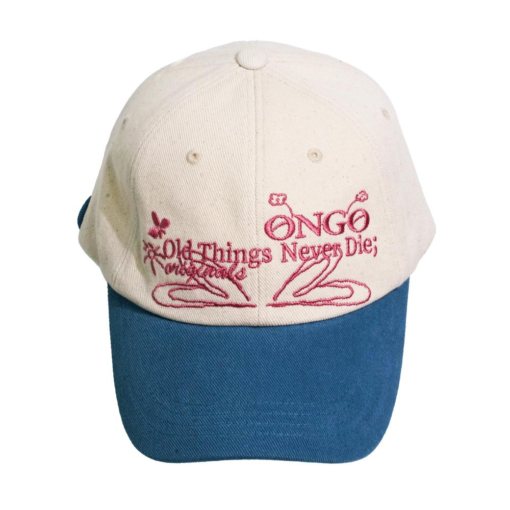 [FLOWER] KNOT CAP_BLUE/PINK 