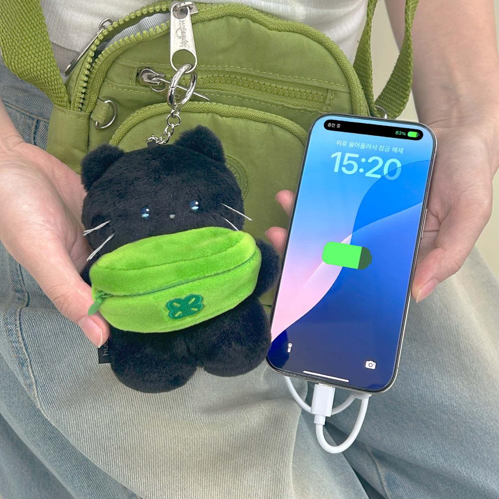 버디즈 보조배터리 고양이 4종 행운 세트 삼색냥 4500mAh 케이블 미니 코숏 귀여운 선물 럭키냥