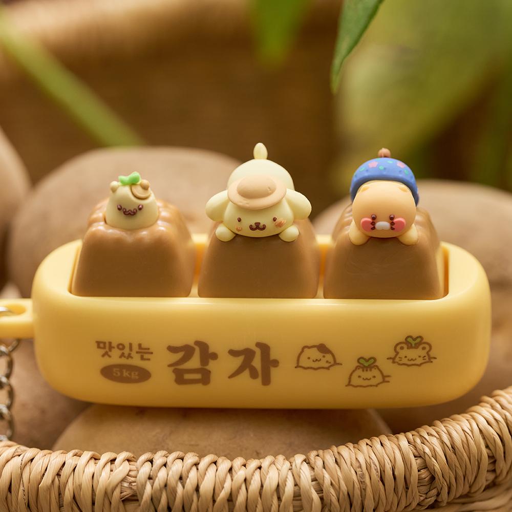 폼폼푸린 X 프렌즈 클릭커 키캡 피규어 키링_춘식이