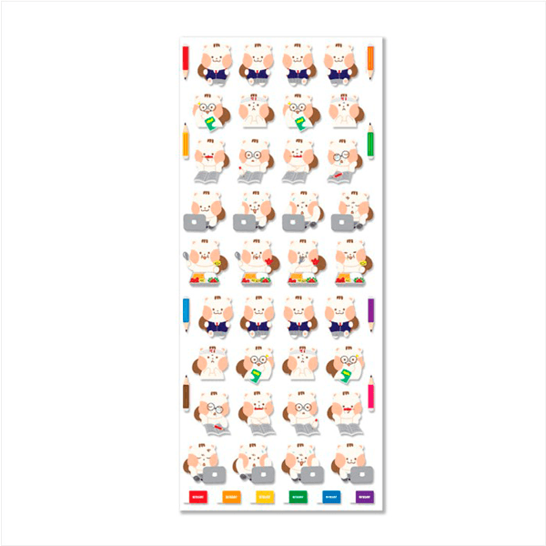 람찌네소품샵 람찌의 학교생활 씰스티커