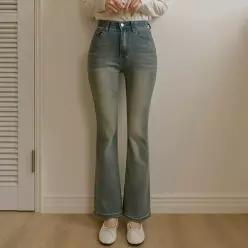 입체패턴 스판데님 부츠컷진(숏/롱)