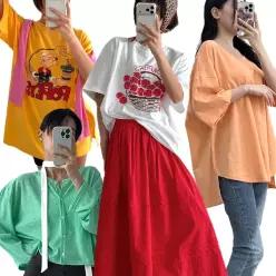 여름신상 미라클코지/티셔츠/반팔/빅사이즈여성의류/여성/긴팔/맨투맨/오버핏/반바지