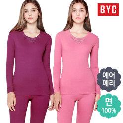 (30%즉시할인) BYC 에어모던 여성 / 삼중직 내복 내의 상하세트
