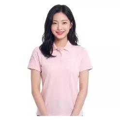 디스커버리 여성 소매 로고 카라티셔츠 DWTS74043-PCL
