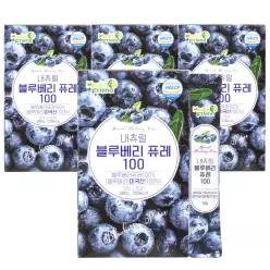 헬스프랜드 내츄럴 블루베리 퓨레 15포 4박스(총 60포) 1포당 40알 미국산 100%
