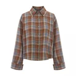 (택가 89000원)웜톤체크크롭셔츠_I6C-CSH003
