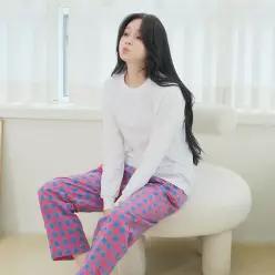 여자 선염9부 컴포터블 주머니파자마/커플/잠옷/홈웨어