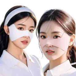 트렌드집착 자외선차단 냉감 쿨링 여름 골프 등산 테니스 운동 런닝 페이스 썬패치 골프 기미 패치 자외선 마스크
