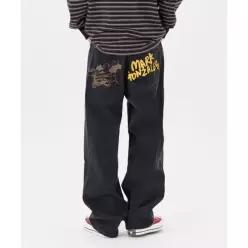 마크곤잘레스 MARK GONZALES 백 포켓 그래픽 오버핏 데님 바지 - BLACK Z253MDP150099 465799