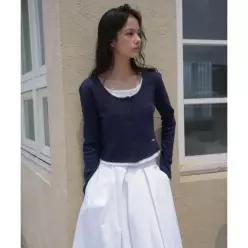 드헤베 DEHEVE Lace Layered Cardigan Navy DV25FCD103NVY 3742564