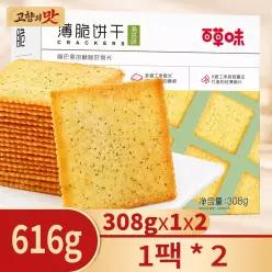 백초미 김맛 얇은비스킷 중국비스킷 중국식품 바삭한과자 티타임 디저트 308g