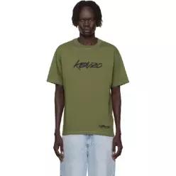 겐조 카키 Paris Futura 2000 코튼 티셔츠 252387M213010