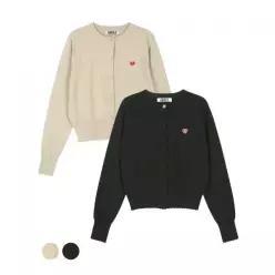 그레일즈 GRAILZ 2PACK SIGNATURE HEART CARDIGAN BEIGE/BLACK