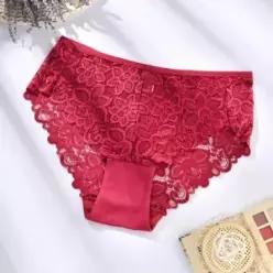 여성용 하이웨이스트 브리프 팬티 섹시한 란제리 할로우 아웃 언더팬티 편안한 속옷 1XL-4XL 플러스 사이즈
