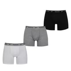 Reebok 리복 남성용 3팩 박서 반바지 - 검정/흰색/회색 7618163