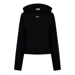 Reebok 리복 폴라로이드 후드 편안한 핏 스웨트셔츠 - 검정 7753725