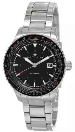 Hamilton 해밀턴 카키 에비에이션 컨버터 42mm 오토매틱 블랙 다이얼 남성용 시계 H76615130 702365