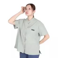 ホ?ルア?ス 우먼 Whole Earth 반팔 노 칼라 셔츠 WE2TDZ51 WKK -와카쿠사 453736