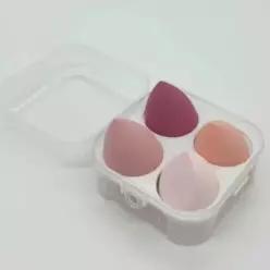 복숭아 물방울 에그퍼프 4종 세트 화장퍼프 쿠션퍼프 메이크업스펀지