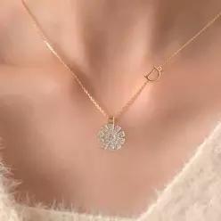 14K 18K 명품 꽃 메달 팬던트 남자 여자 금목걸이 골드 커플 목걸이