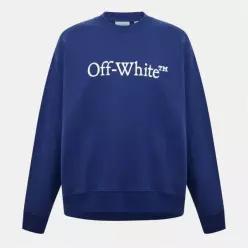 Off White 오프 화이트 스케이트 크루넥 - 다크 블루-화이트 7750651