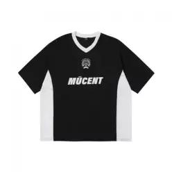 (매장정품)MUCENT 싸커 유니폼 풋볼 스포티 메쉬 반팔 티 (블랙, 화이트)