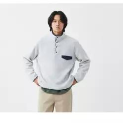 스파오 배색 플리스 반오픈 풀오버 SPFWG4TC03