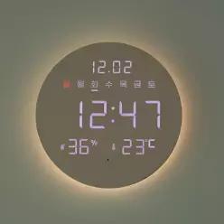 오아 데이클락 LED 벽시계 온습도 무소음 디지털 벽걸이 시계 거실 사무실 인테리어 디자인
