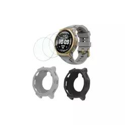 Compatible for Amazfit T-Rex 3 Pro 44mm Screen Protector Case HD Tempered Glass Protective Film a