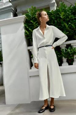 자라 ZARA 벨트 셔츠 원피스 - 스크래치 화이트 8610/957/251 23C703 72U830