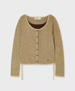 후아유 WHOAU Layered Stripe Cardigan WHCKG4841F