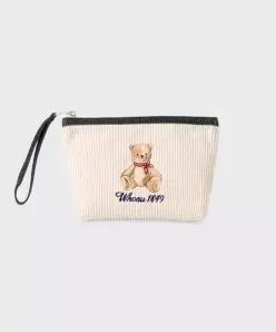 후아유 WHOAU Bear Embroidery Pouch WHAQG4912A