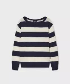 후아유 WHOAU Loosefit Stripe Pullover WHKAG2345F