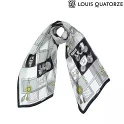 루이까또즈 LOUIS QUATORZE (2ESL952BL) 볼리드 실크 롱스카프 블랙 215872