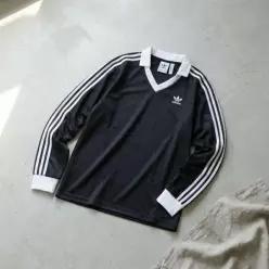 피케 풋볼 긴팔 티 블랙 IZ4808