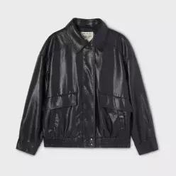 후아유 Synthetic Leather Jacket WHJKG2493F