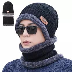 방한모자 겨울 골프 목도리 니트 남성
