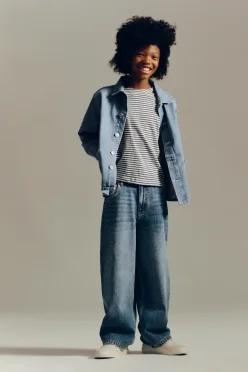 자라 키즈 ZARA KIDS 데님 릴렉스드 배기 팬츠 - 블루 4302704400346182