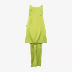 새틴 백 리본 미니 원피스 AW26008SG GREEN