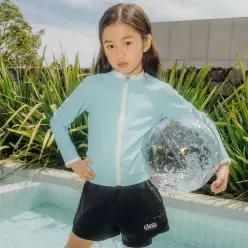 내셔널지오그래픽 키즈 K252GRG620 여아 래쉬가드 집업 LIGHTMINT