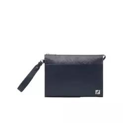 26SS Fendi 클러치 Squared FF Fendi in pelle e cotone spalmato 사피아노 7VA491AV83F1MLF TP5708