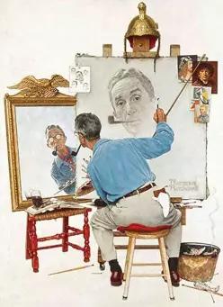 Norman Rockwell's Triple SelfPortrait from The Saturday Evening Post Notebook 255398