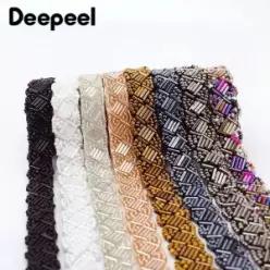 의류용 구슬 레이스 리본 웨빙 원단 아플리케 프린지 트림 DIY 수제 바느질 공예 액세서리 2/5 야드 15mm