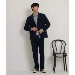 매장정품 빈폴 BEANPOLE MEN 텍스처 셋업 스탠다드핏 슬랙스 네이비 BC6221C52R 307385