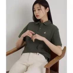 빈폴 BEANPOLE MEN Essential 피케 칼라넥 반소매 티셔츠 카키 BC6242E71H 484104