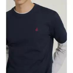 매장정품 빈폴 BEANPOLE MEN 라운드 반소매 티셔츠 네이비 BC6242E72R 307086
