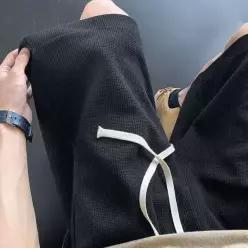 운동 트레이닝 와플 바지 블랙 남성 팬츠 헬스 AWFFAECC