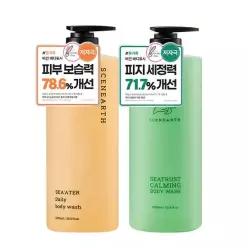 씨널스 촉촉 데일리 산뜻 카밍 바디워시 1000ml 2종 세트 (정가 40,000원)