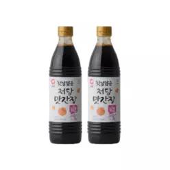 청정원 햇살담은 저당맛간장 840ml X 2개